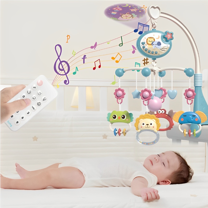 Móvil De Bebé Musical Con Proyector Cunas Y Coche 360 Grados — foto 6