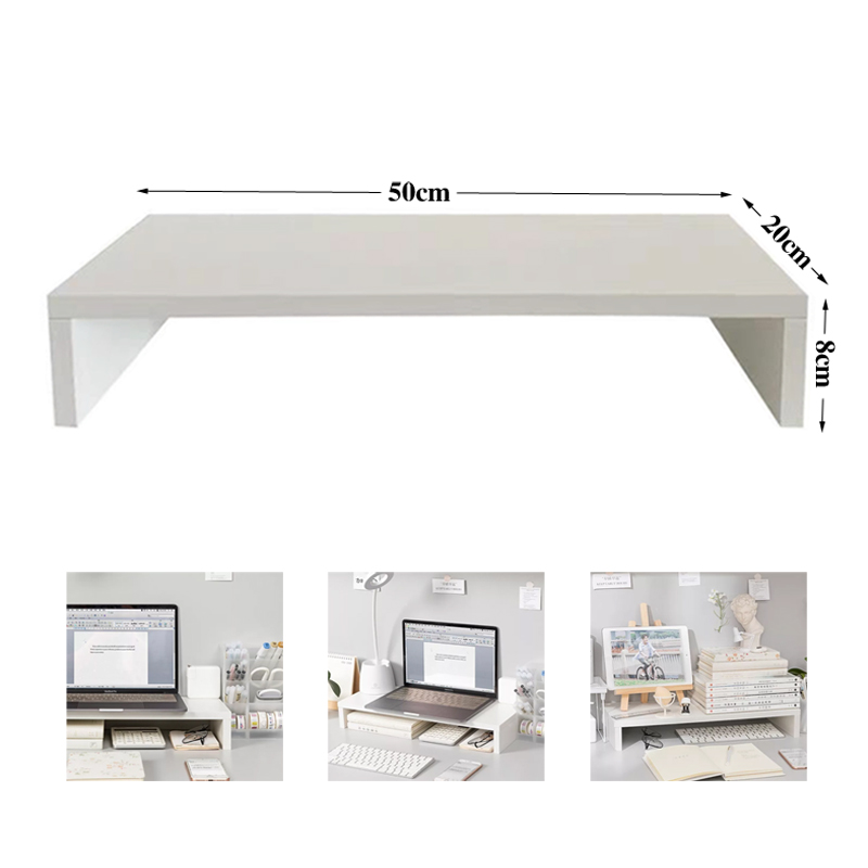 Blanco Elevador De Monitor Armable Madera Escritorio Oficina — foto 5