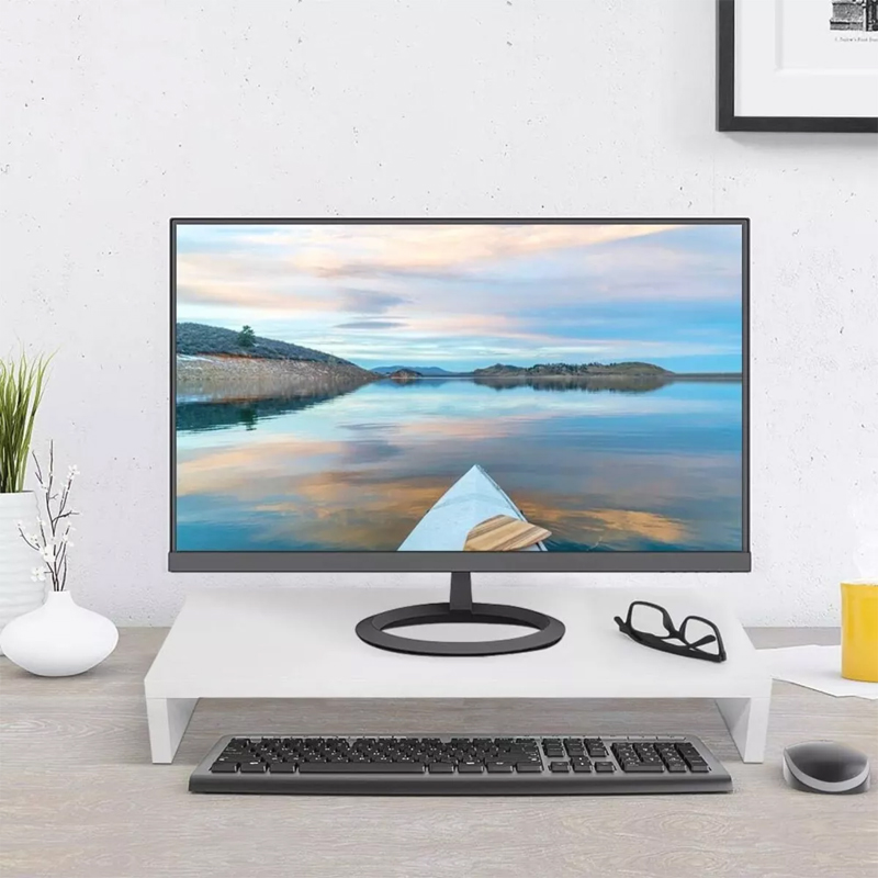 Blanco Elevador De Monitor Armable Madera Escritorio Oficina — foto 3