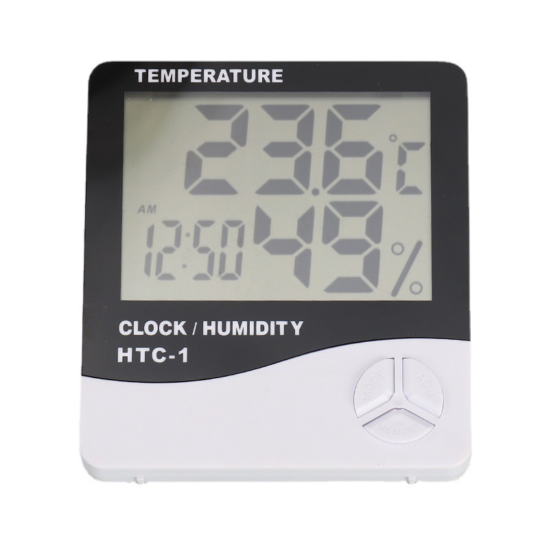 Termometro Ambiental Higrometro Digital Medidor De Reloj Alarma Htc-1 — foto 2